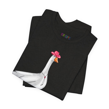 Goose in Pink Boots T-Shirt — Cute Farm Animal Graphic Tee