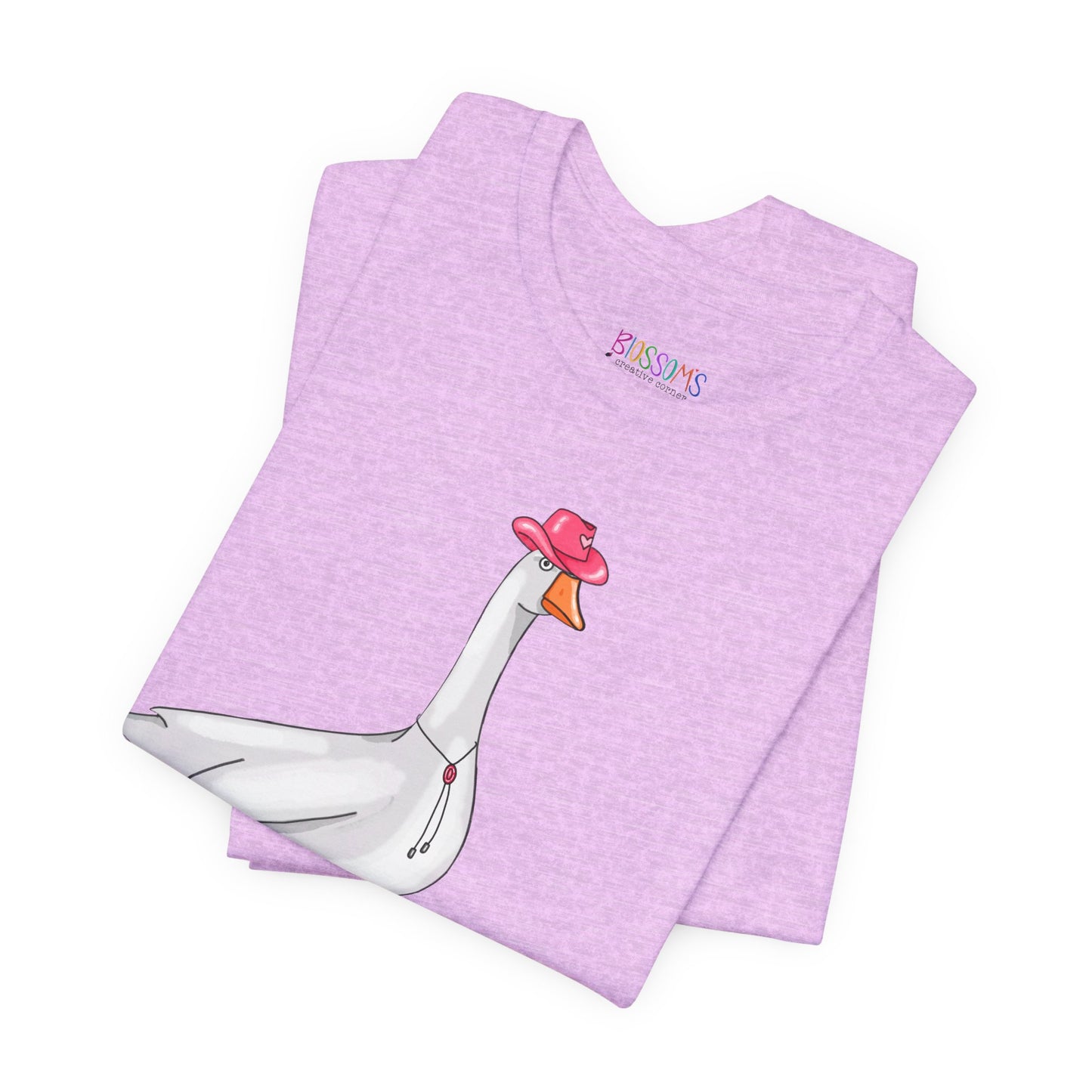 Goose in Pink Boots T-Shirt — Cute Farm Animal Graphic Tee