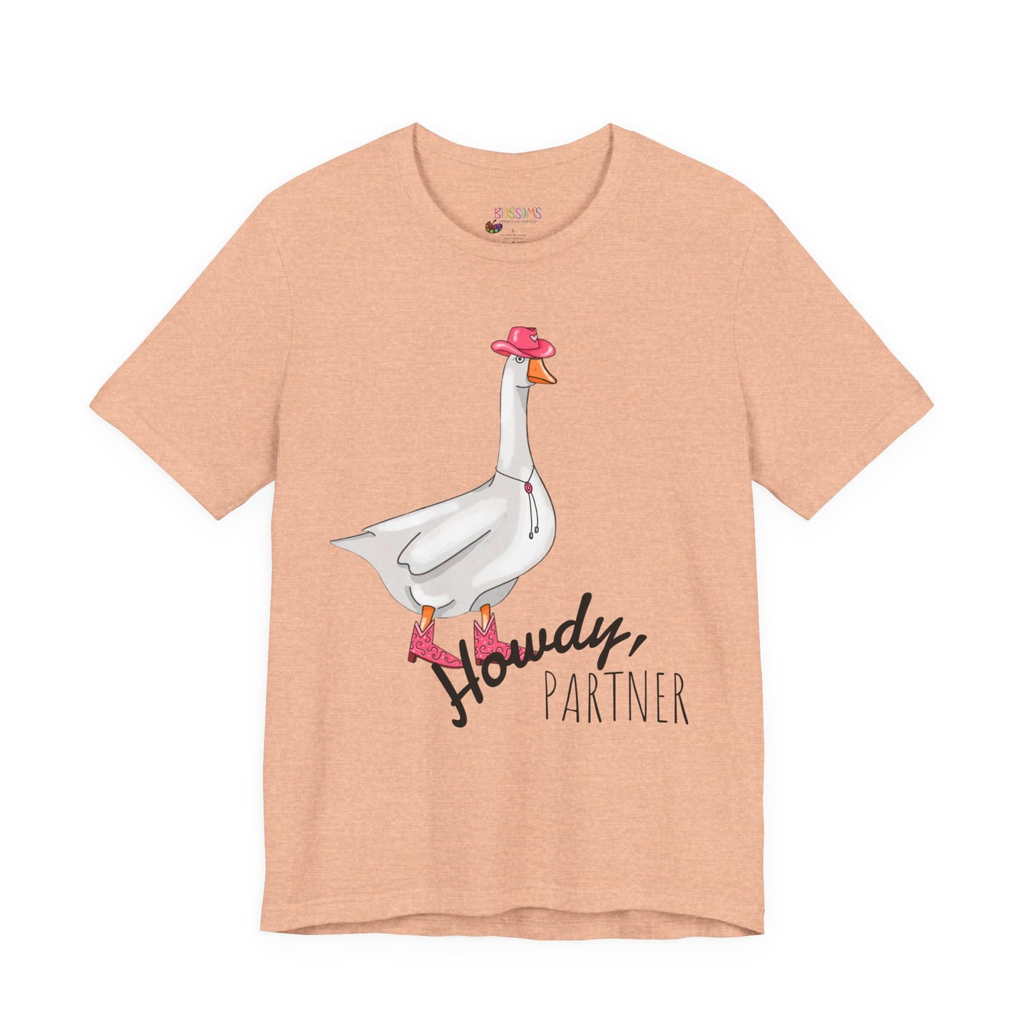 Goose in Pink Boots T-Shirt — Cute Farm Animal Graphic Tee