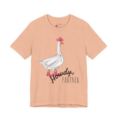 Goose in Pink Boots T-Shirt — Cute Farm Animal Graphic Tee