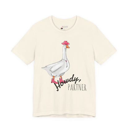 Goose in Pink Boots T-Shirt — Cute Farm Animal Graphic Tee