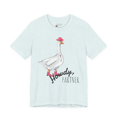 Goose in Pink Boots T-Shirt — Cute Farm Animal Graphic Tee