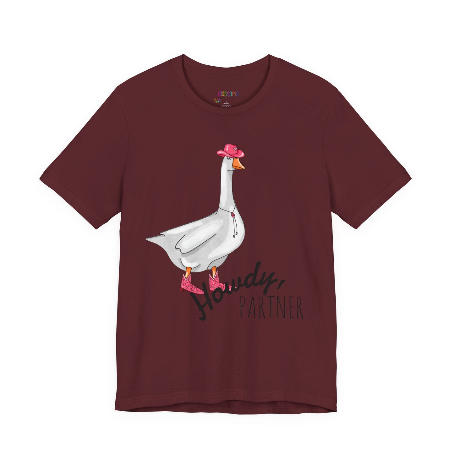 Goose in Pink Boots T-Shirt — Cute Farm Animal Graphic Tee
