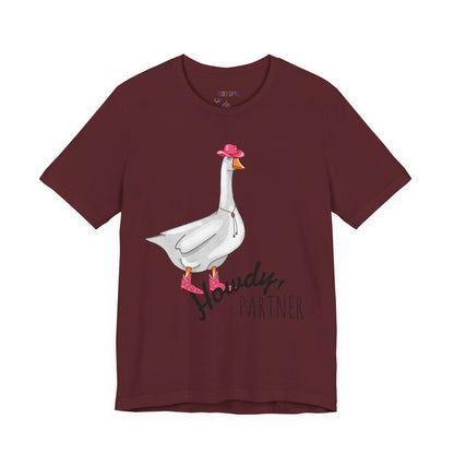 Goose in Pink Boots T-Shirt — Cute Farm Animal Graphic Tee