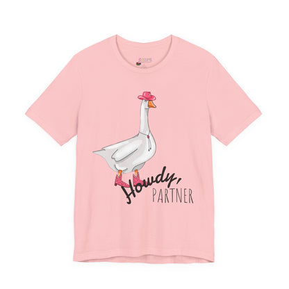 Goose in Pink Boots T-Shirt — Cute Farm Animal Graphic Tee