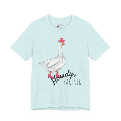 Goose in Pink Boots T-Shirt — Cute Farm Animal Graphic Tee
