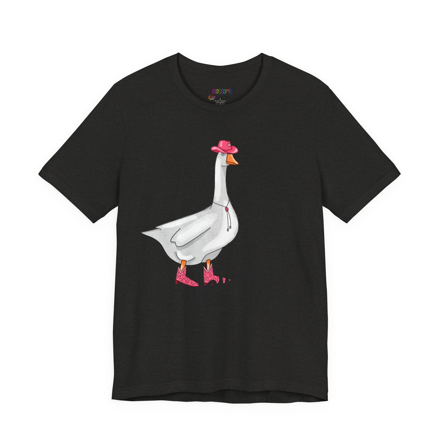 Goose in Pink Boots T-Shirt — Cute Farm Animal Graphic Tee