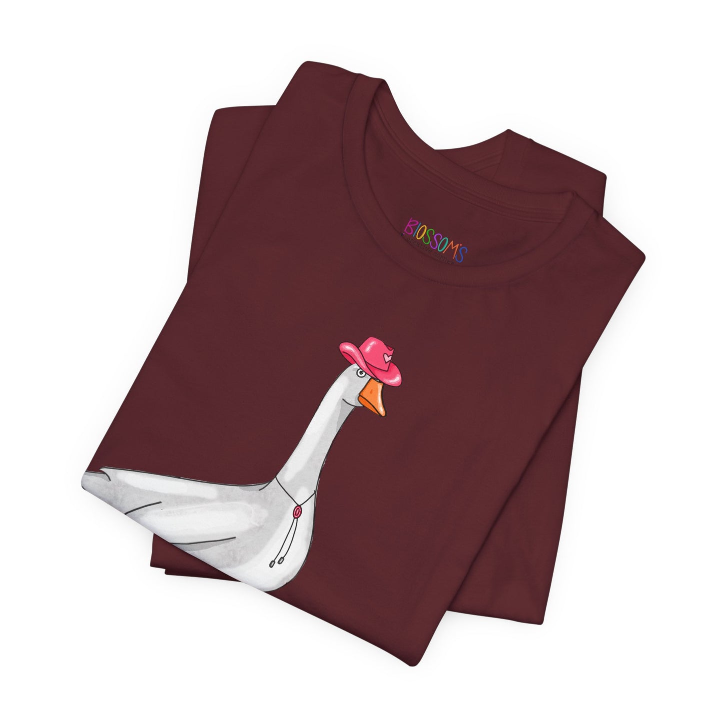 Goose in Pink Boots T-Shirt — Cute Farm Animal Graphic Tee