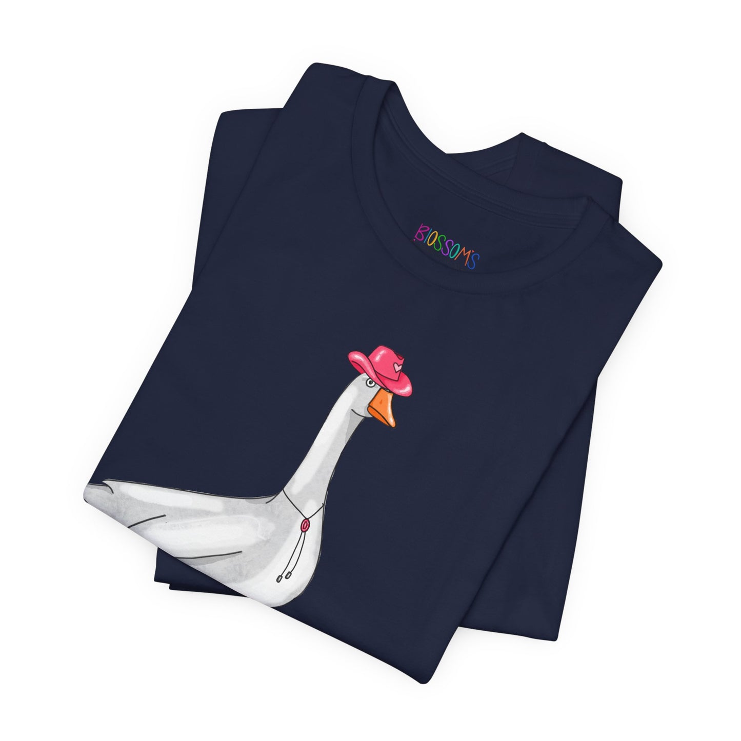 Goose in Pink Boots T-Shirt — Cute Farm Animal Graphic Tee