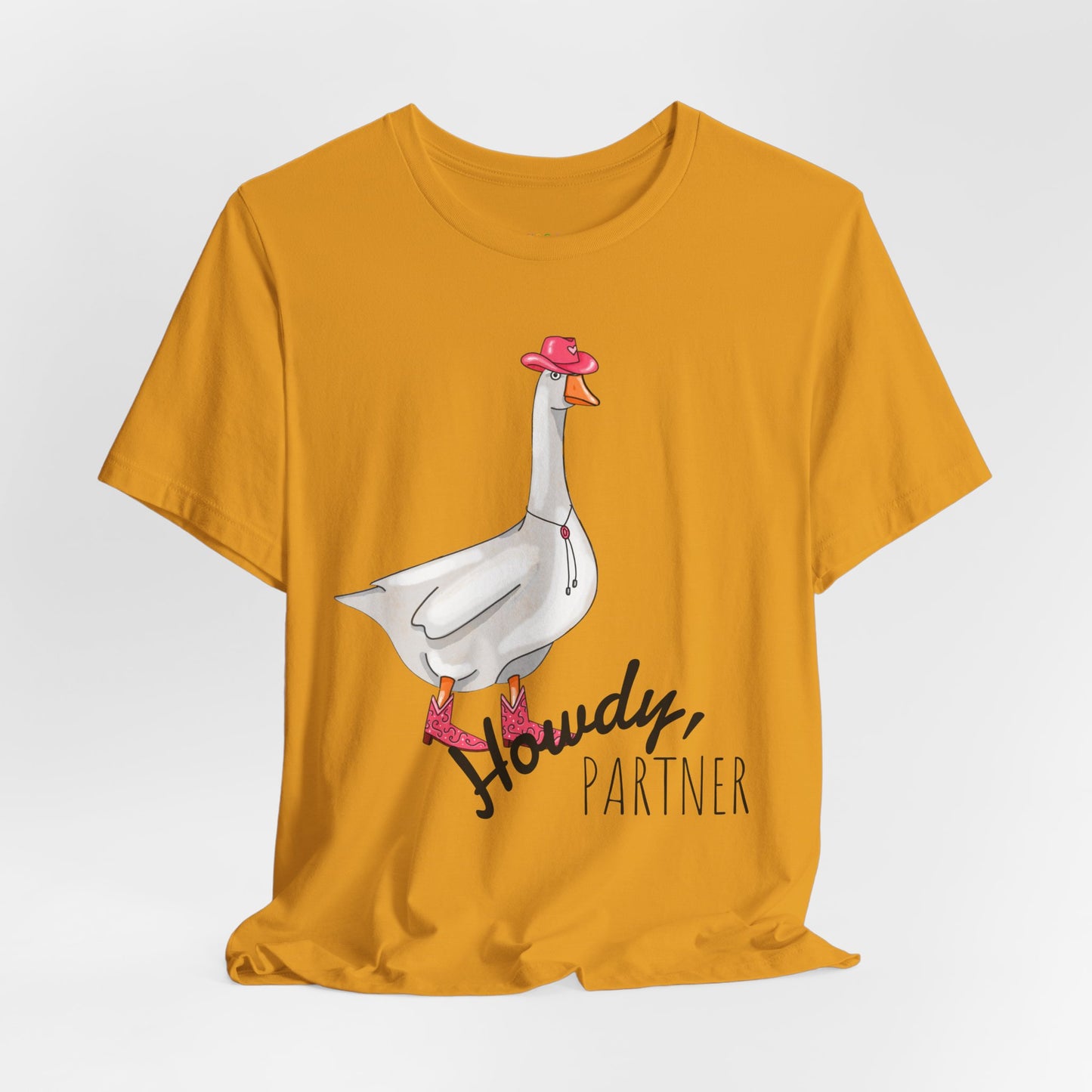 Goose in Pink Boots T-Shirt — Cute Farm Animal Graphic Tee