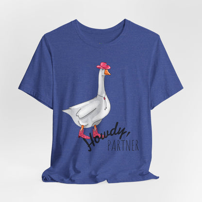 Goose in Pink Boots T-Shirt — Cute Farm Animal Graphic Tee