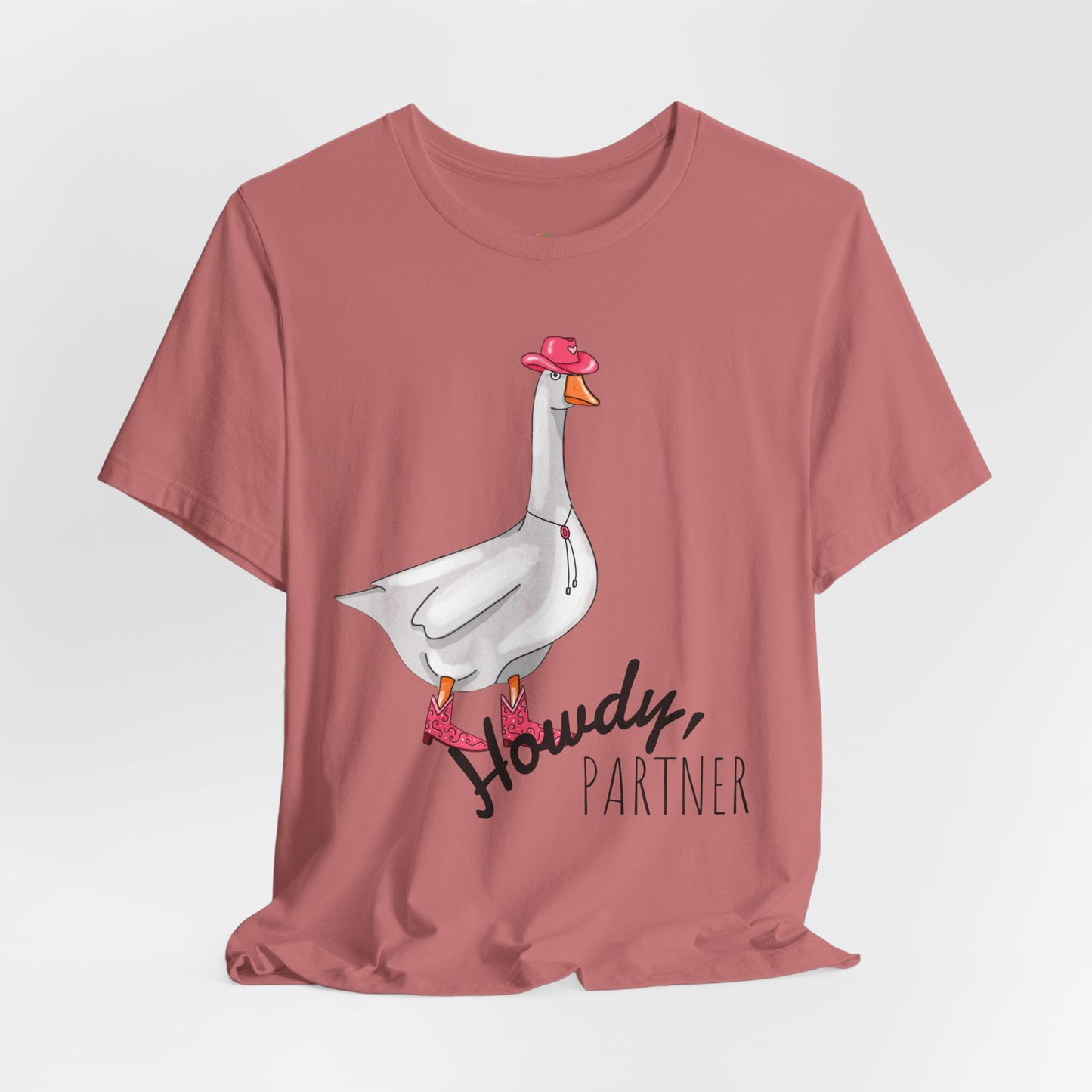 Goose in Pink Boots T-Shirt — Cute Farm Animal Graphic Tee