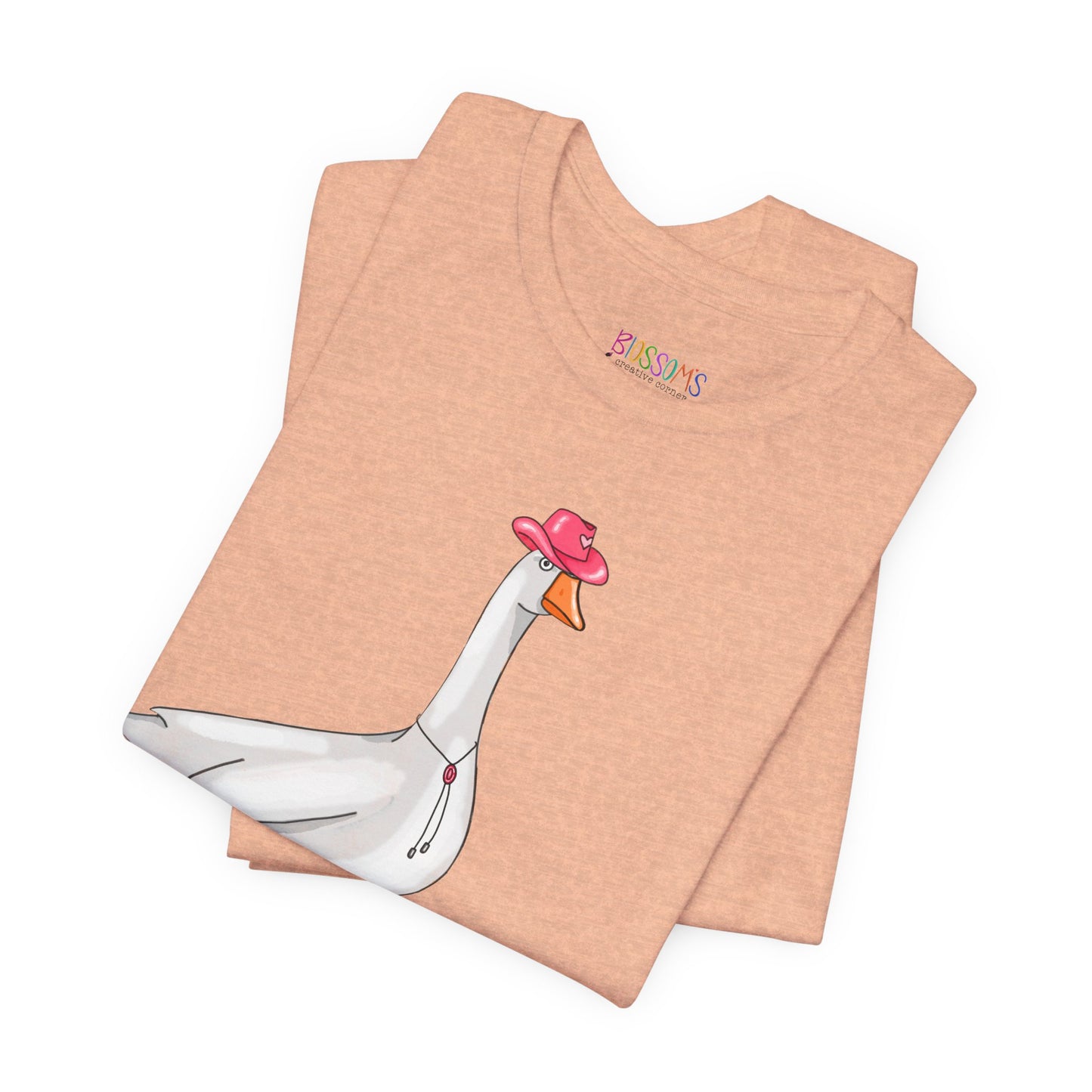 Goose in Pink Boots T-Shirt — Cute Farm Animal Graphic Tee