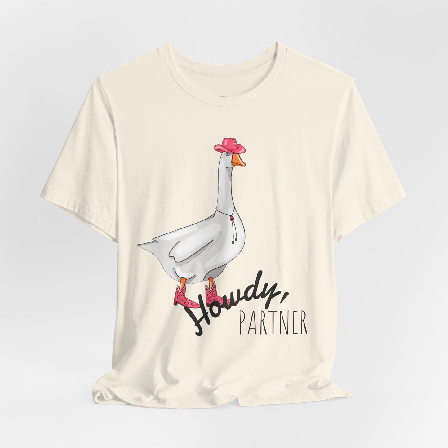 Goose in Pink Boots T-Shirt — Cute Farm Animal Graphic Tee
