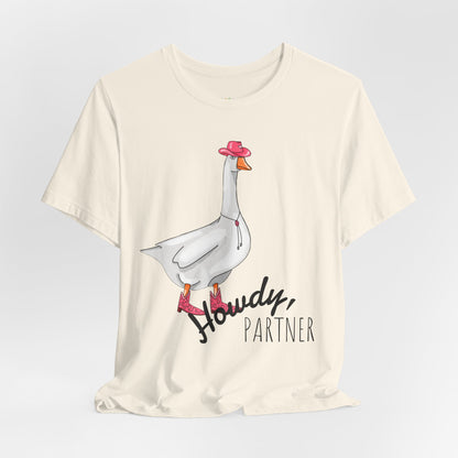 Goose in Pink Boots T-Shirt — Cute Farm Animal Graphic Tee