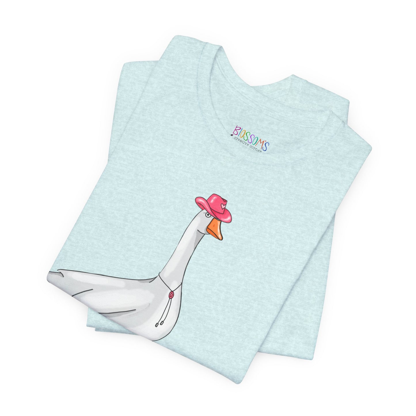 Goose in Pink Boots T-Shirt — Cute Farm Animal Graphic Tee
