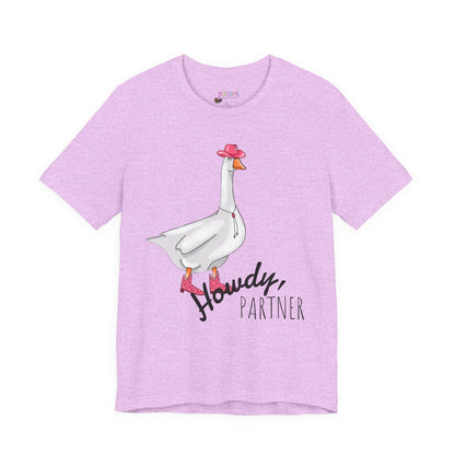 Goose in Pink Boots T-Shirt — Cute Farm Animal Graphic Tee