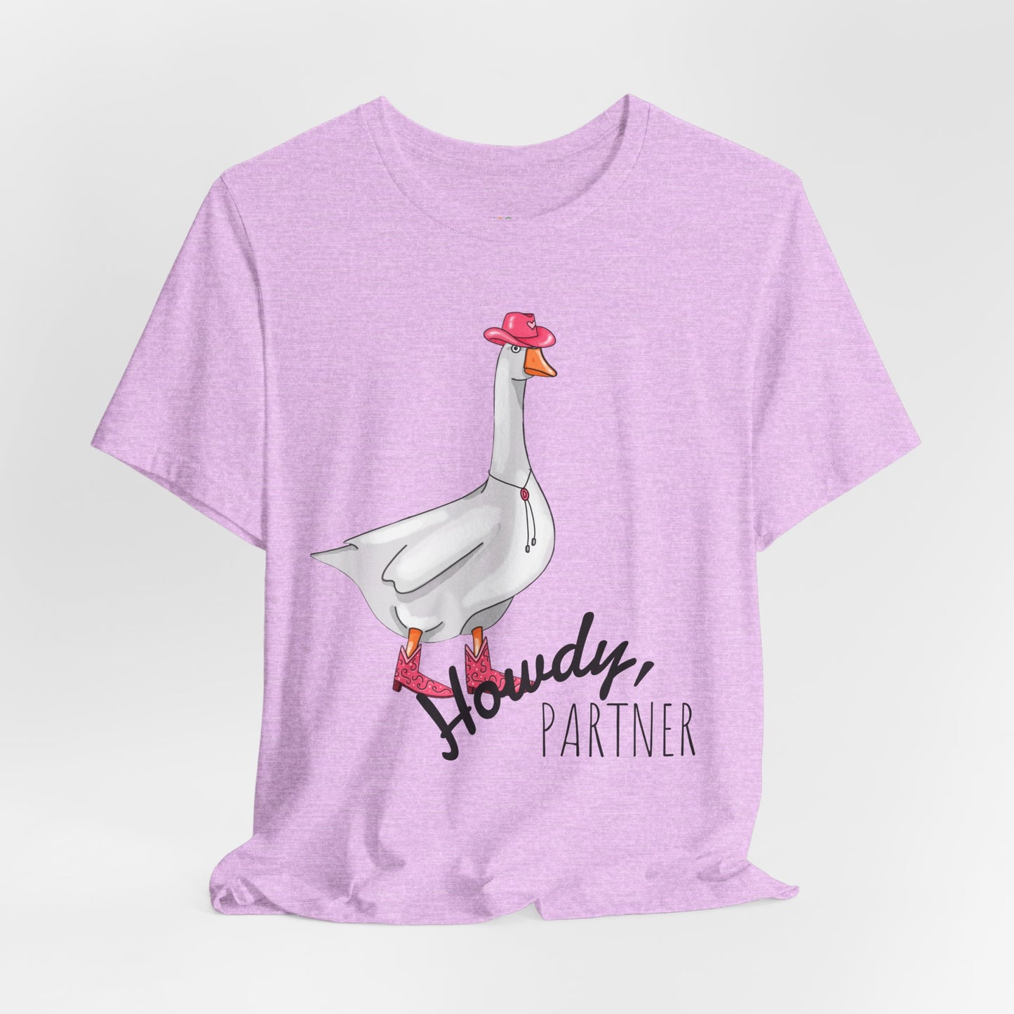 Goose in Pink Boots T-Shirt — Cute Farm Animal Graphic Tee