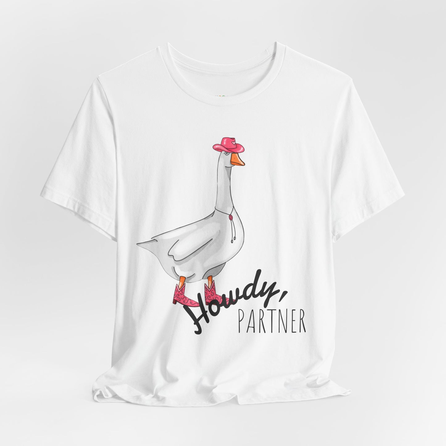 Goose in Pink Boots T-Shirt — Cute Farm Animal Graphic Tee