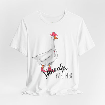 Goose in Pink Boots T-Shirt — Cute Farm Animal Graphic Tee