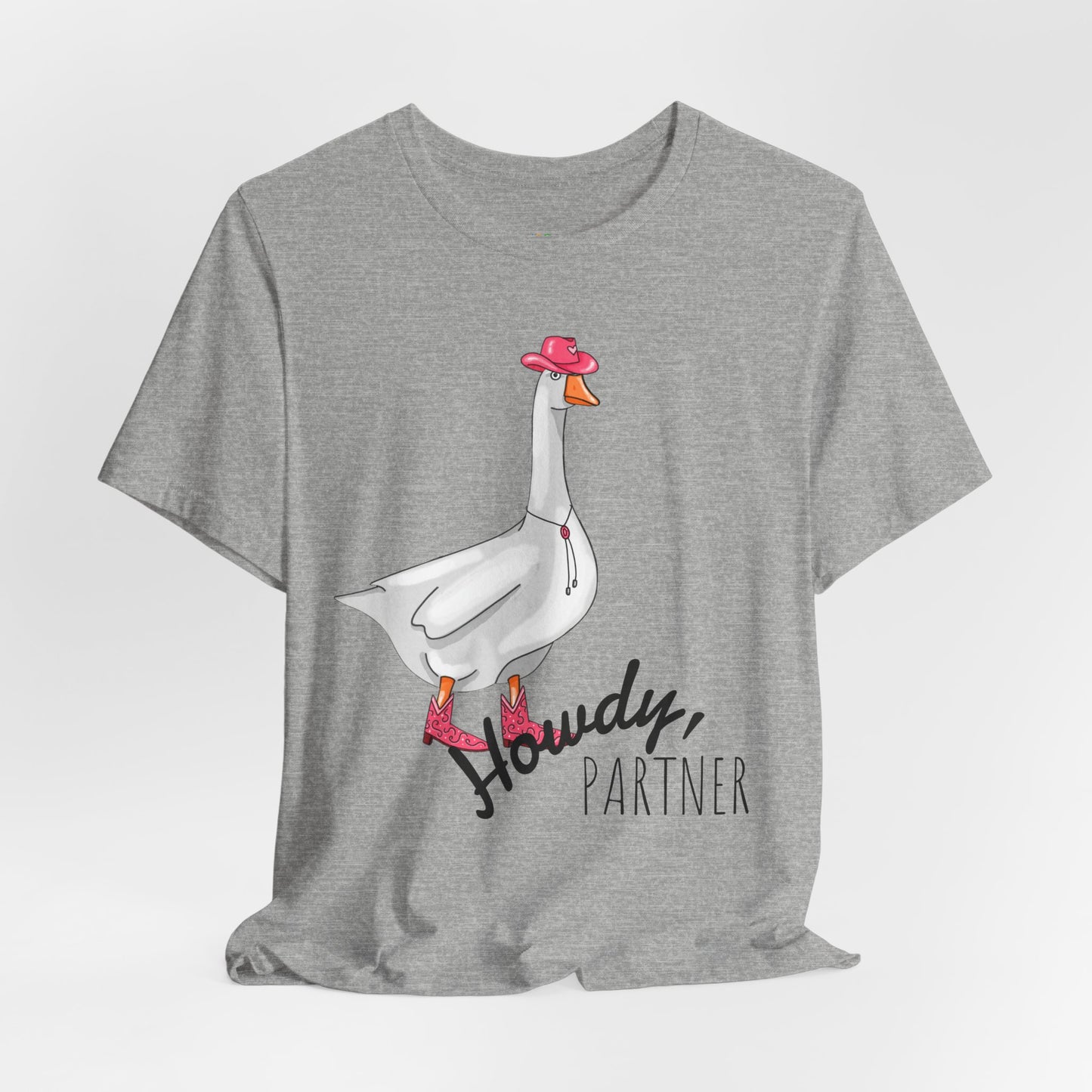 Goose in Pink Boots T-Shirt — Cute Farm Animal Graphic Tee