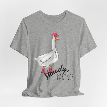 Goose in Pink Boots T-Shirt — Cute Farm Animal Graphic Tee