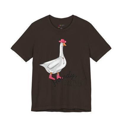 Goose in Pink Boots T-Shirt — Cute Farm Animal Graphic Tee
