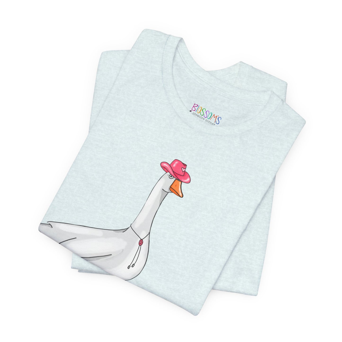 Goose in Pink Boots T-Shirt — Cute Farm Animal Graphic Tee