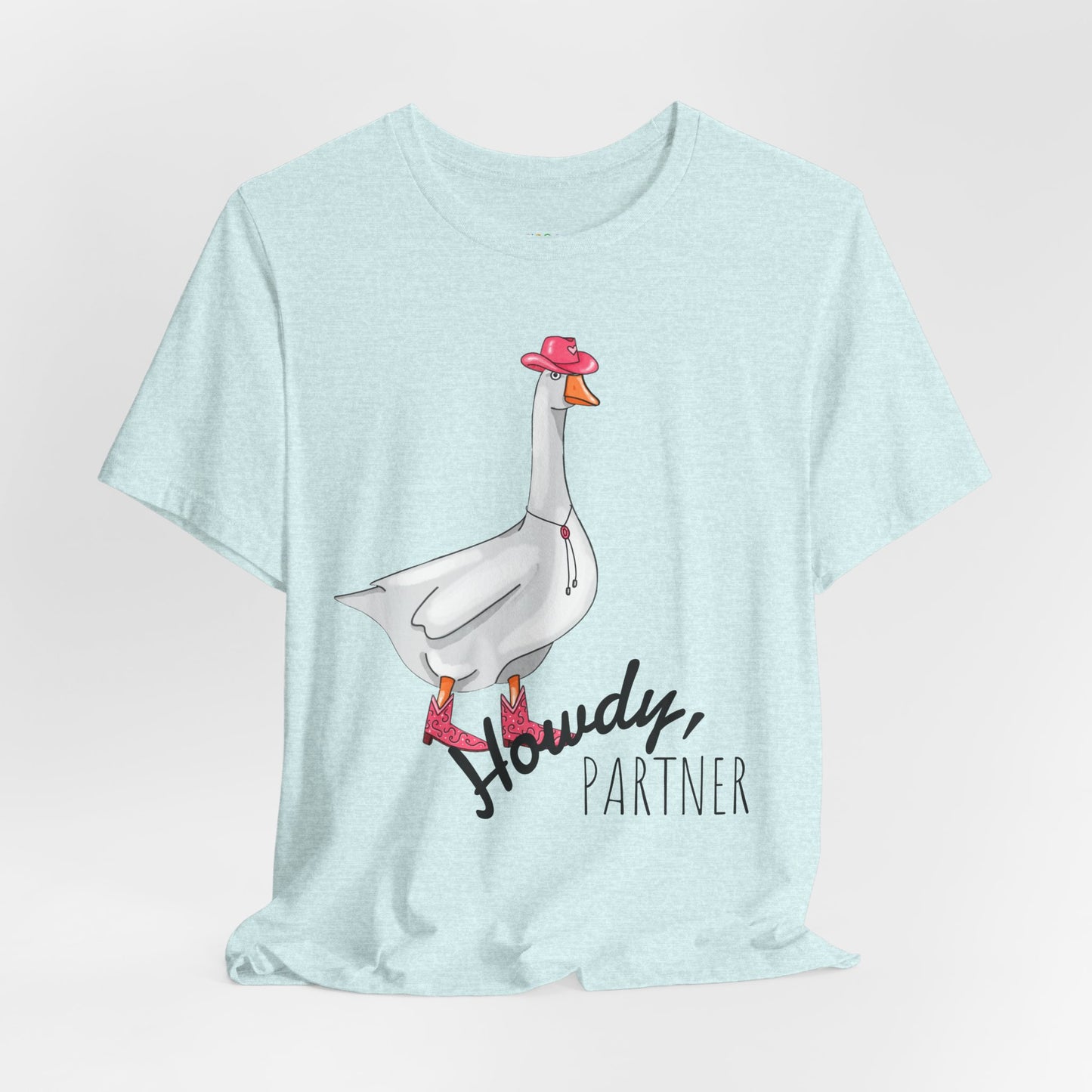Goose in Pink Boots T-Shirt — Cute Farm Animal Graphic Tee
