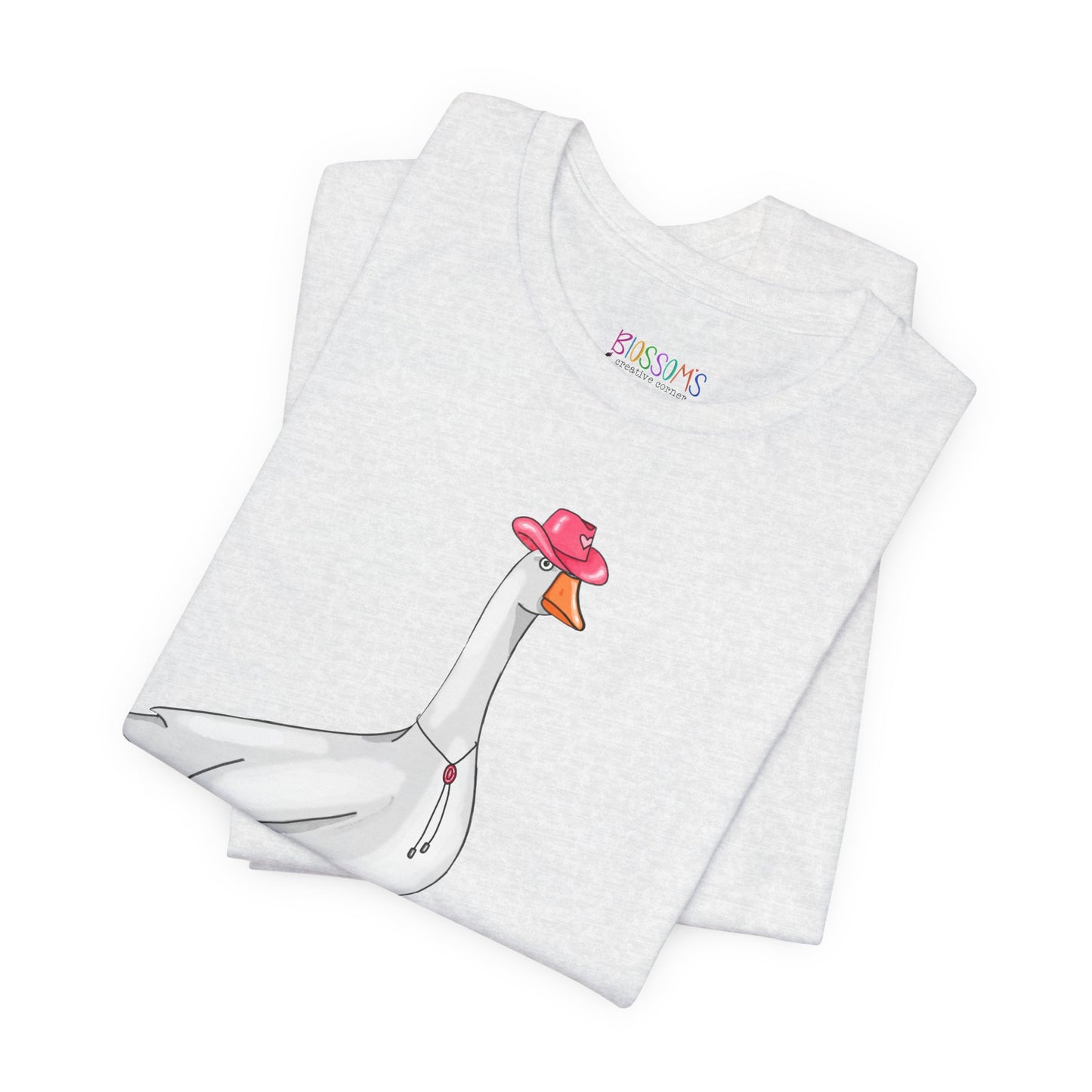 Goose in Pink Boots T-Shirt — Cute Farm Animal Graphic Tee