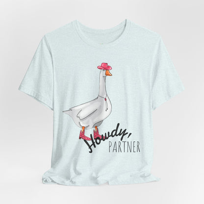 Goose in Pink Boots T-Shirt — Cute Farm Animal Graphic Tee