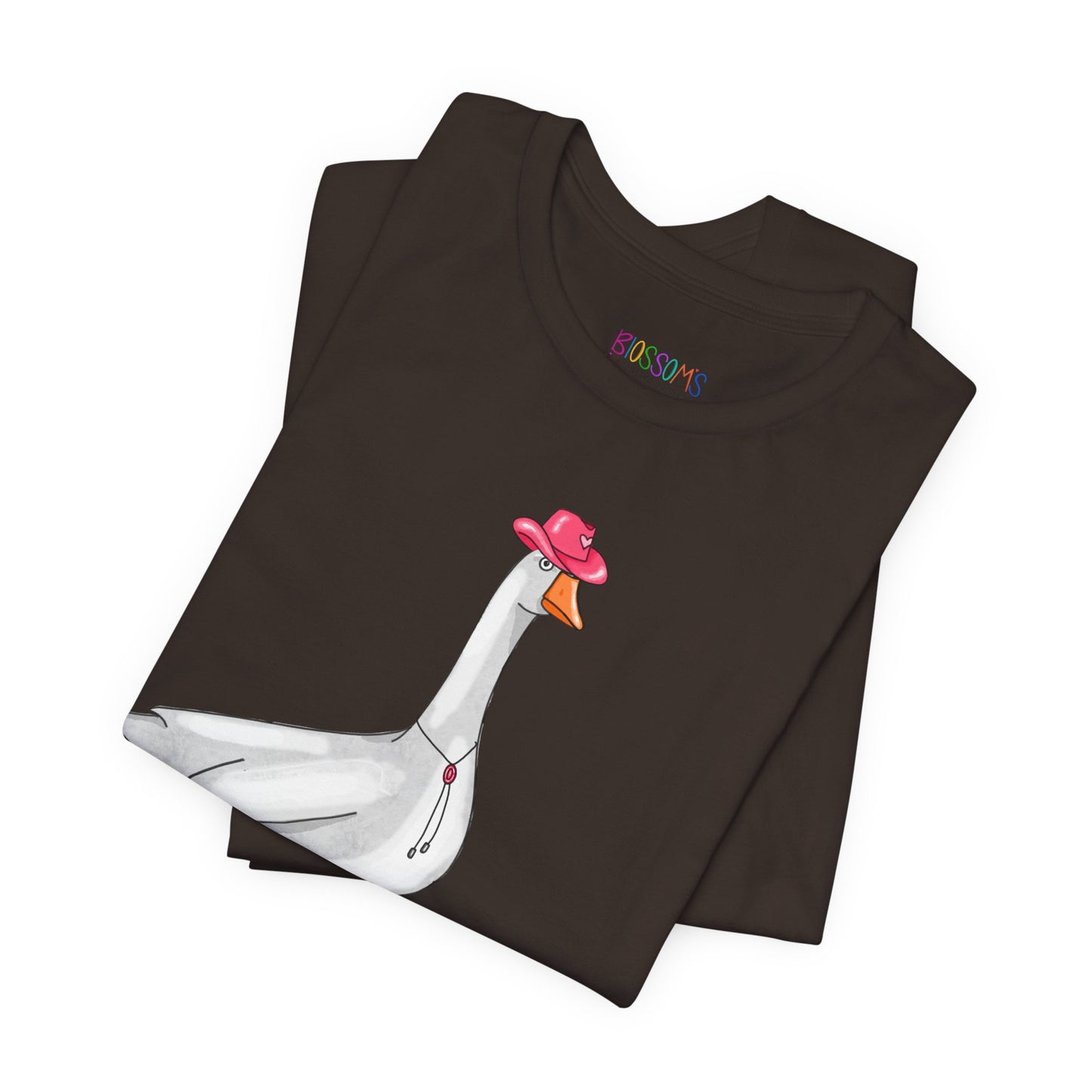 Goose in Pink Boots T-Shirt — Cute Farm Animal Graphic Tee