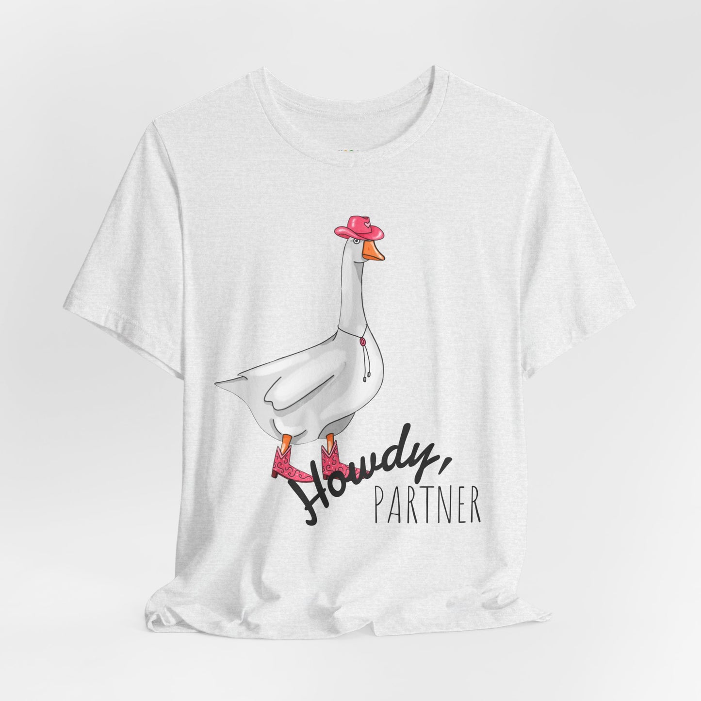 Goose in Pink Boots T-Shirt — Cute Farm Animal Graphic Tee