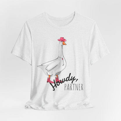 Goose in Pink Boots T-Shirt — Cute Farm Animal Graphic Tee