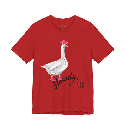 Goose in Pink Boots T-Shirt — Cute Farm Animal Graphic Tee