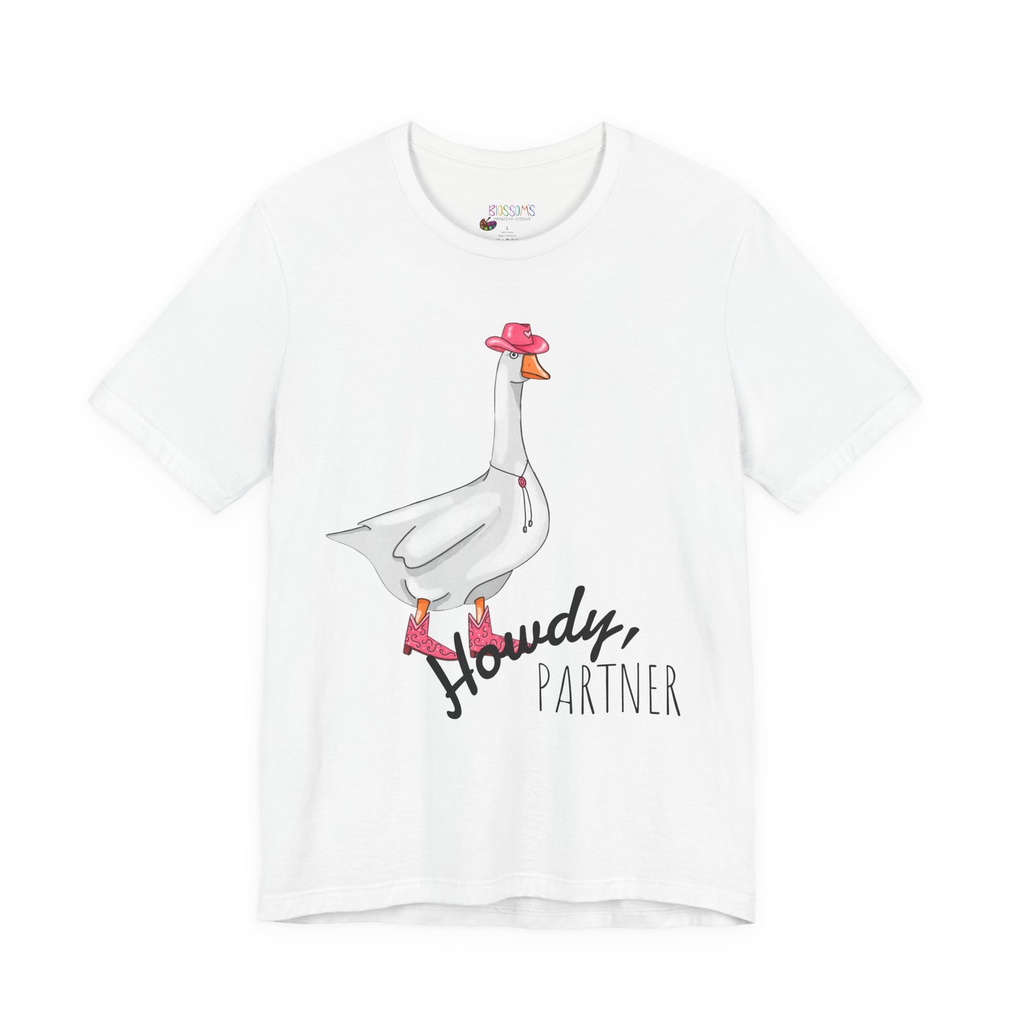 Goose in Pink Boots T-Shirt — Cute Farm Animal Graphic Tee