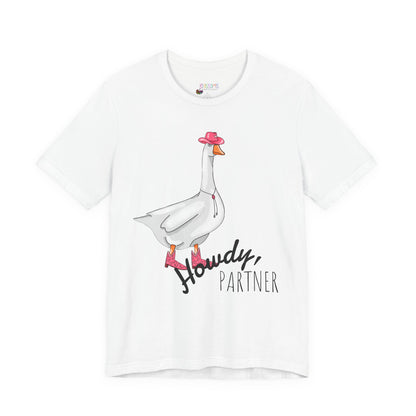 Goose in Pink Boots T-Shirt — Cute Farm Animal Graphic Tee
