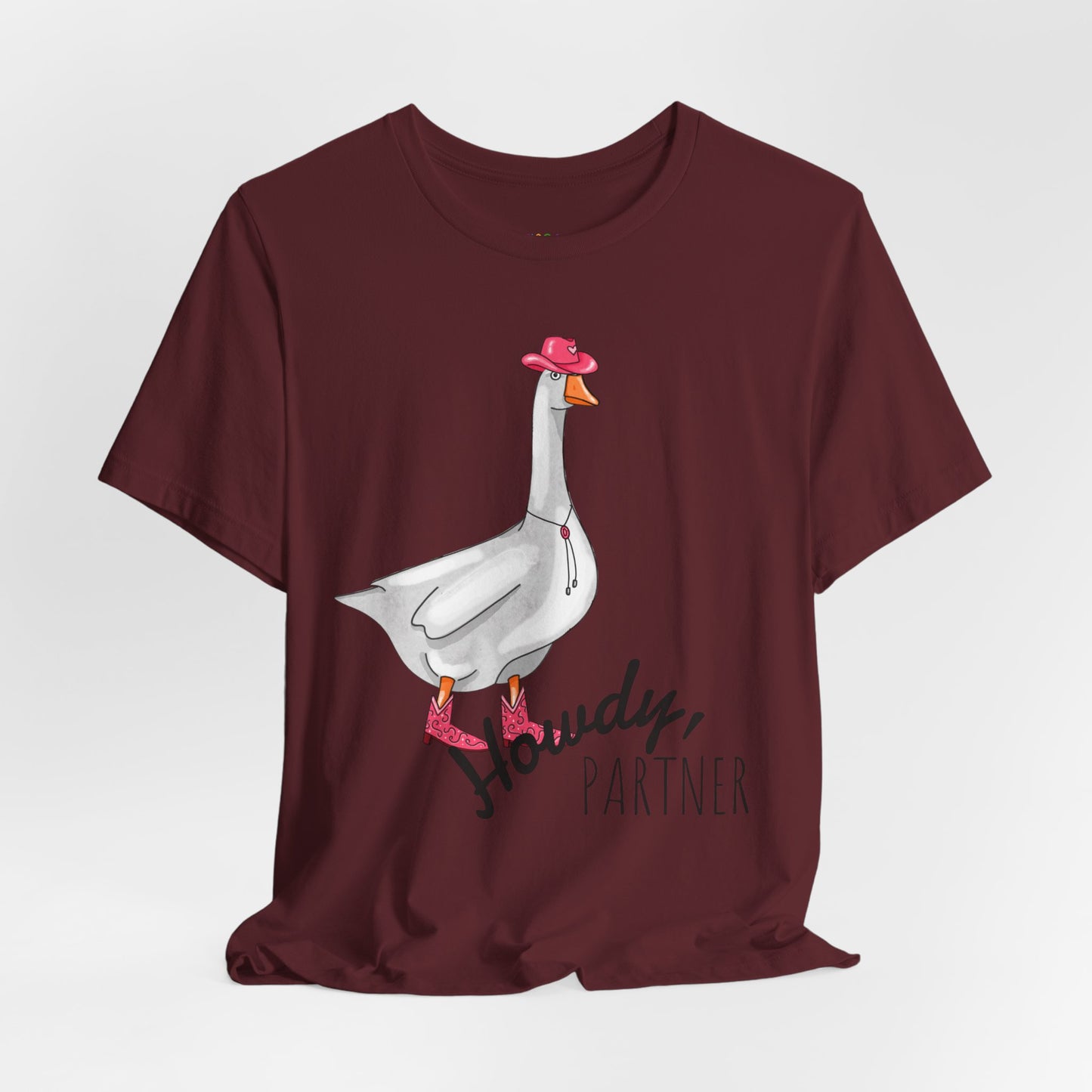 Goose in Pink Boots T-Shirt — Cute Farm Animal Graphic Tee