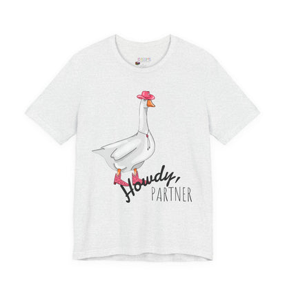 Goose in Pink Boots T-Shirt — Cute Farm Animal Graphic Tee