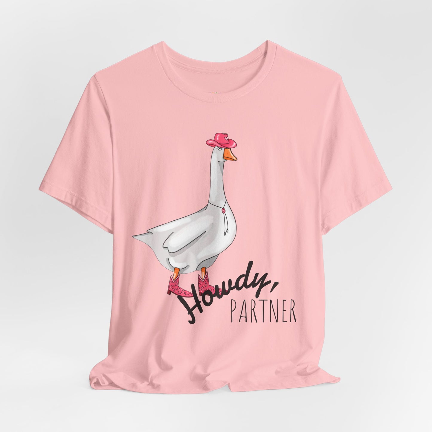 Goose in Pink Boots T-Shirt — Cute Farm Animal Graphic Tee