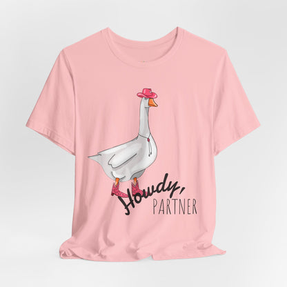 Goose in Pink Boots T-Shirt — Cute Farm Animal Graphic Tee