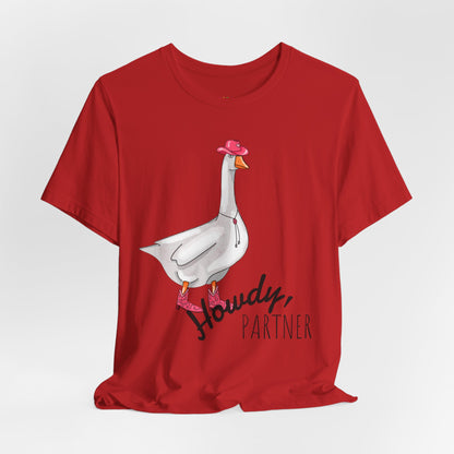 Goose in Pink Boots T-Shirt — Cute Farm Animal Graphic Tee
