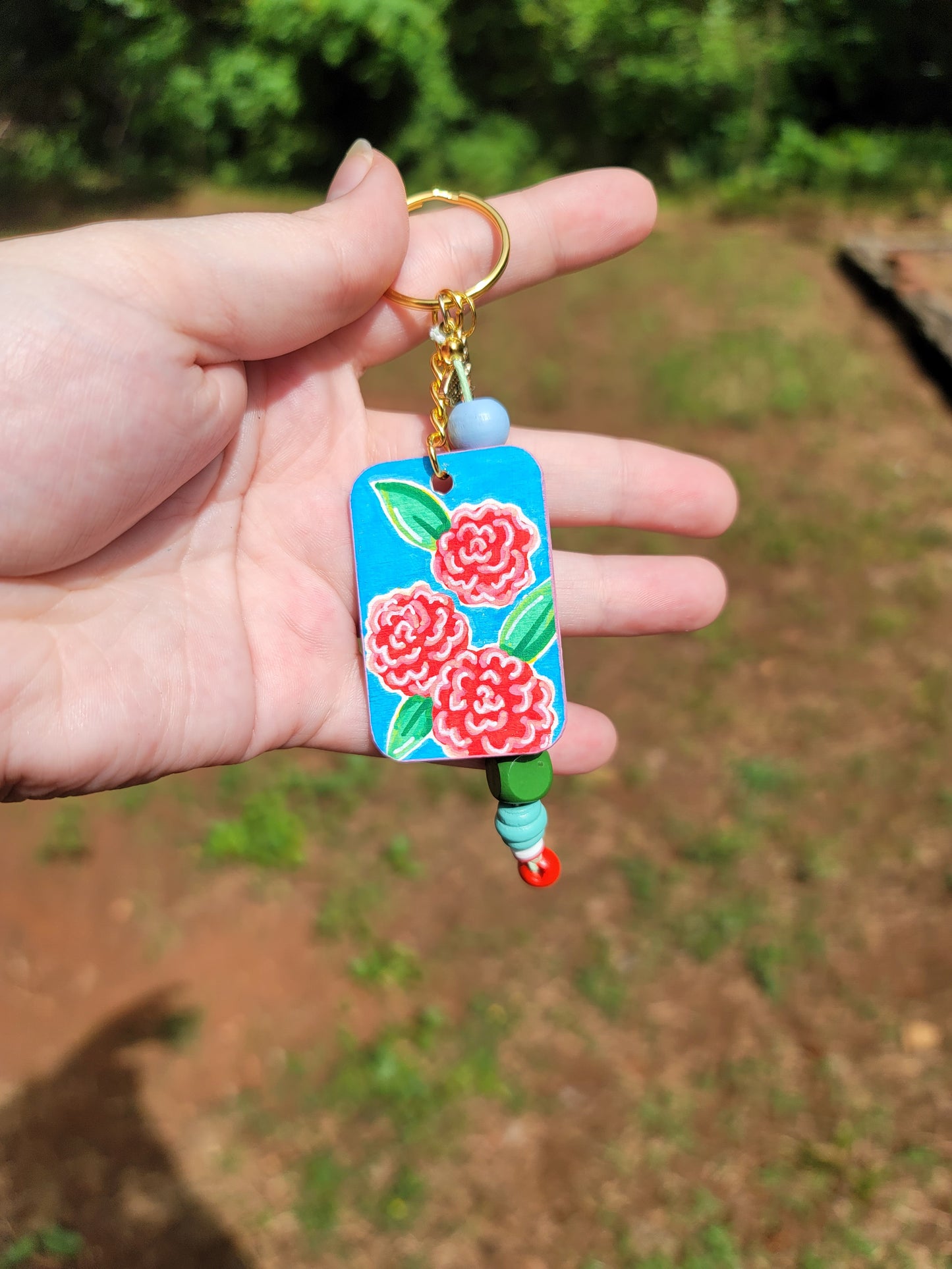 Mini-Painting Keychain - #3 Roses