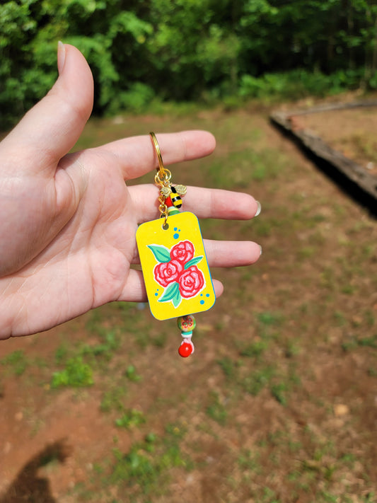 Mini-Painting Keychain - #4 Roses