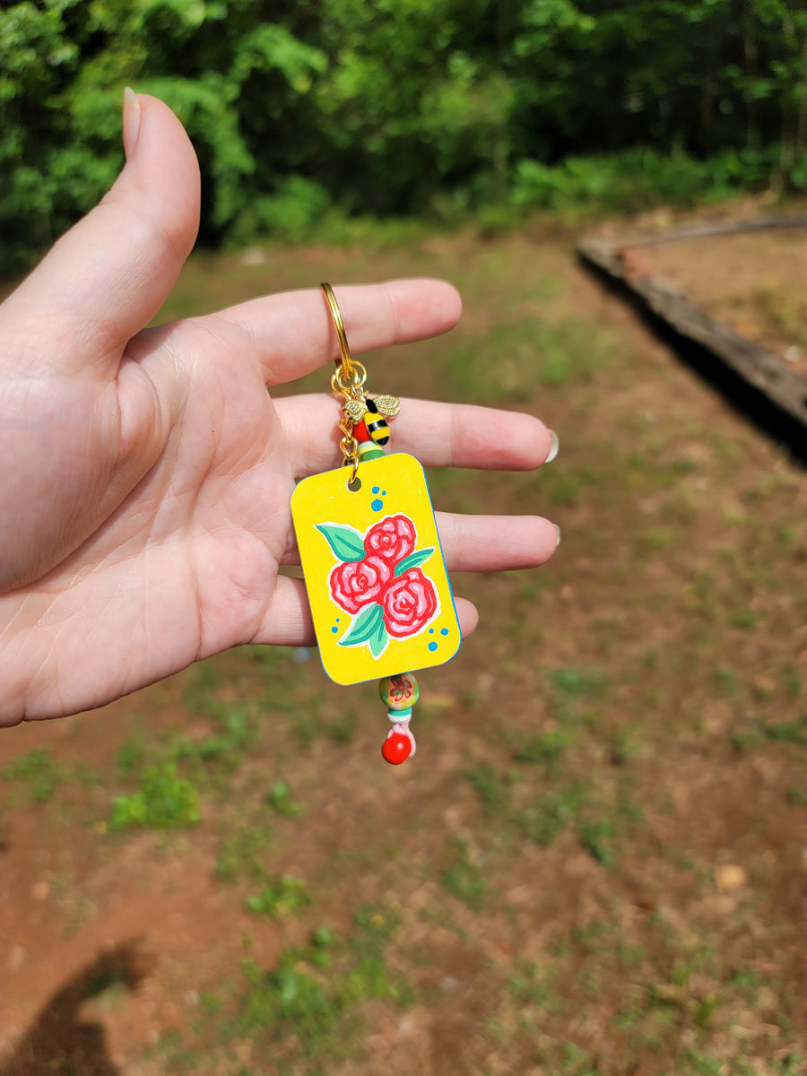 Mini-Painting Keychain - #4 Roses