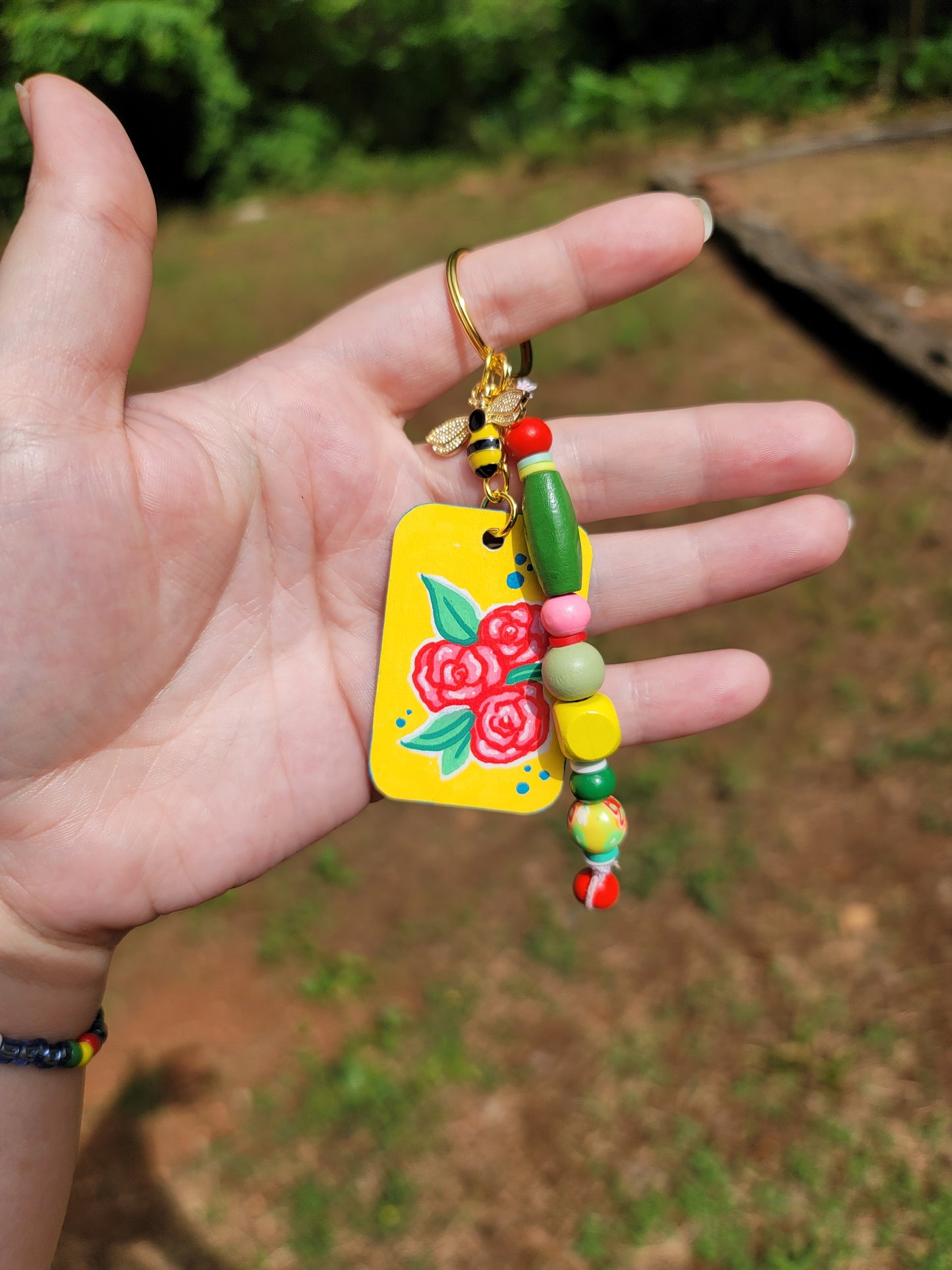Mini-Painting Keychain - #4 Roses