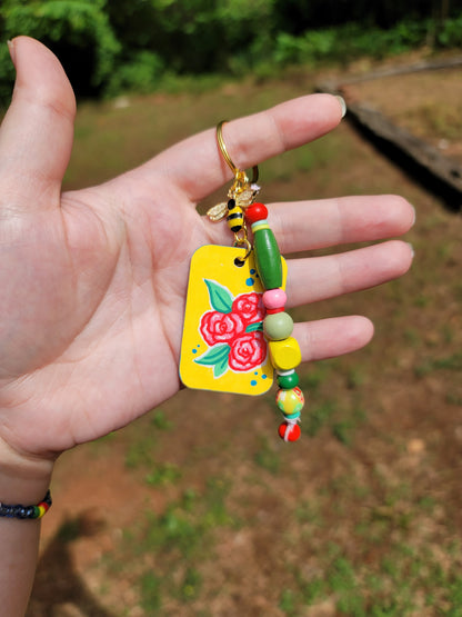 Mini-Painting Keychain - #4 Roses