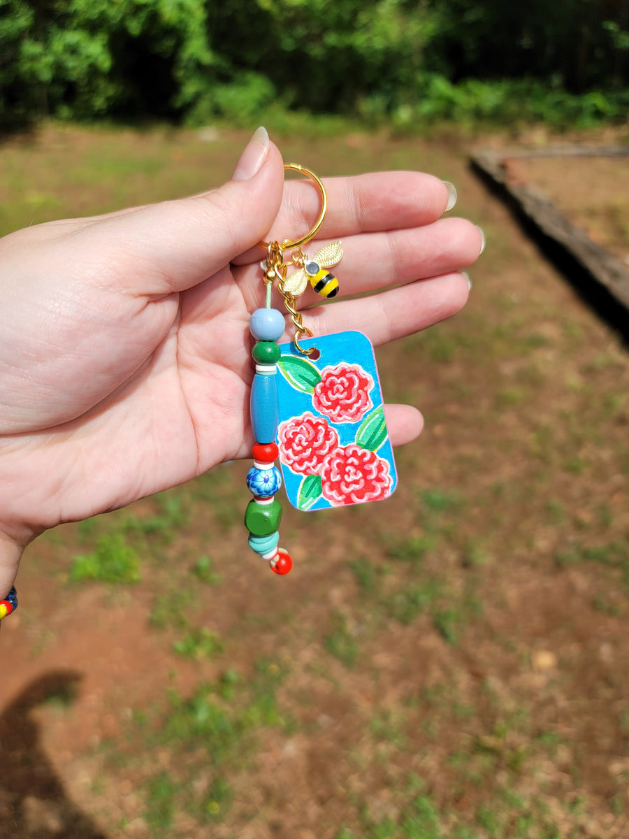 Mini-Painting Keychain - #3 Roses