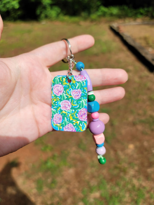 Mini-Painting Keychain - #13 Roses and Vines