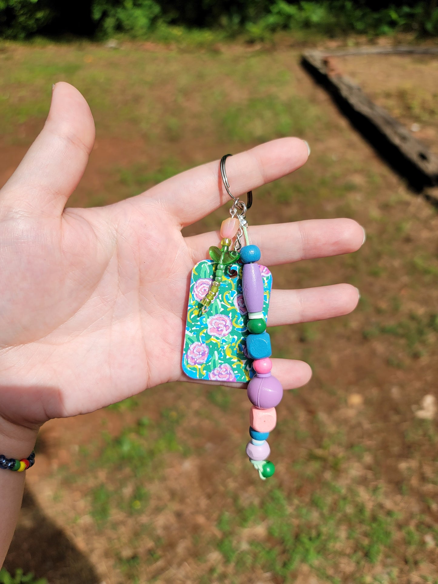 Mini-Painting Keychain - #13 Roses and Vines